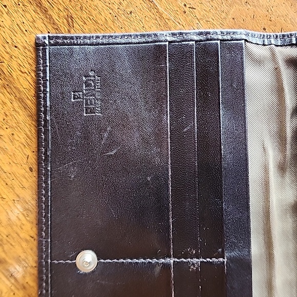 Vintage Fendi Brown & Beige Zucchino Canvas & Leather Continental Wallet - Picture 10 of 17